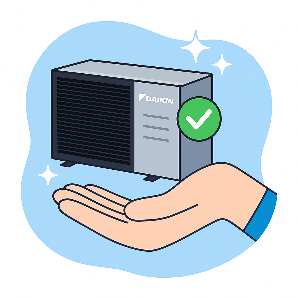 Unitate exterioara Daikin la care a fost efectuata mentenanța